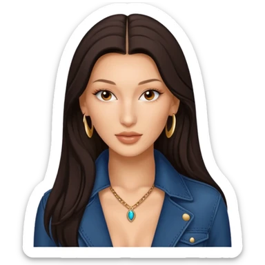 bella hadid realistic sticker