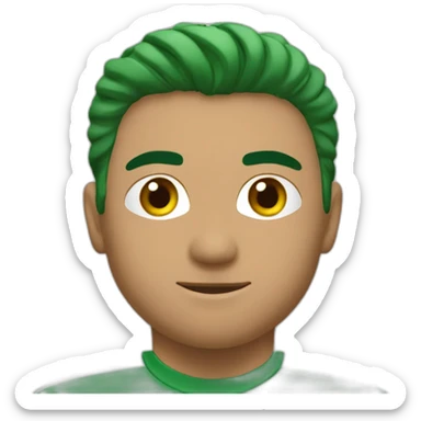 un homme avec le maillot de foot de l'Algérie sticker