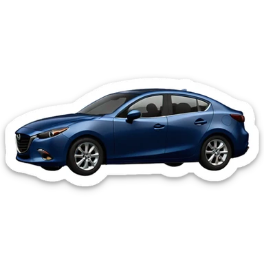 navy blue mazda 3 sedan car sticker