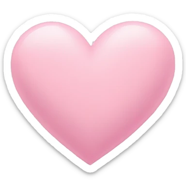 light pink heart  sticker