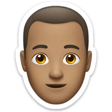 man with receding hairline sticker