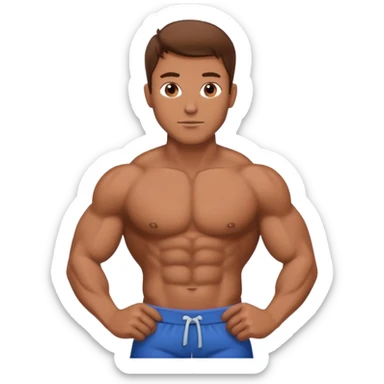 Man with abs sticker