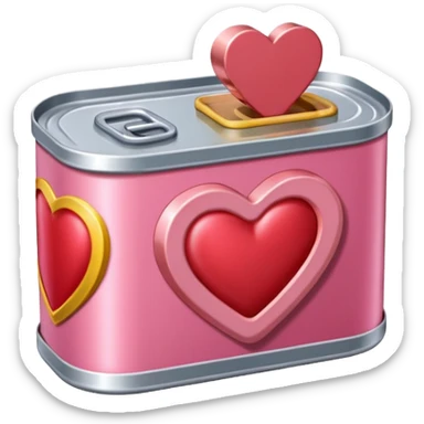 jeff koons style SPAM canned meat HEART  sticker