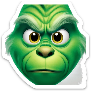 the grinch but blue sticker