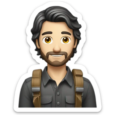 Male Photographer Caucasian brunette sticker