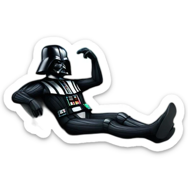 Sexy darth Vader lounging on the beach sticker