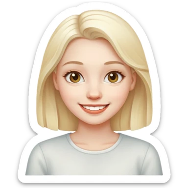 slay gurl white blonde sticker