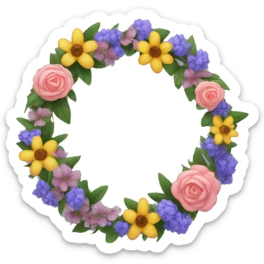 A wreath of flowers sticker