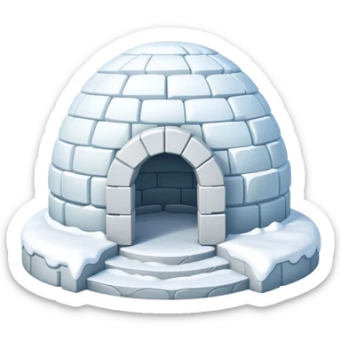 Igloo with curved entrance sticker