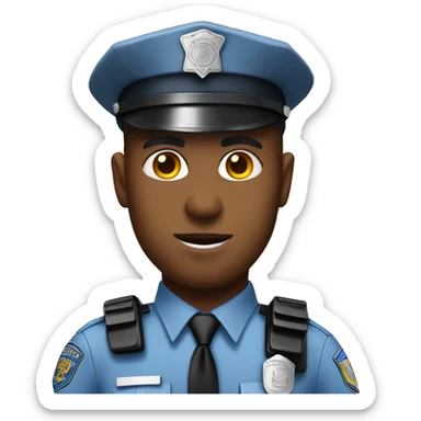 white policeofficer sticker