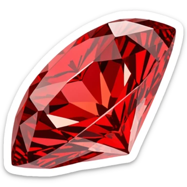 Red diamond with "RED" written on its frontRed diamond with "RED" written on its front sticker