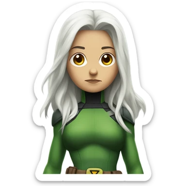 X-men’s rogue with a sad face sticker