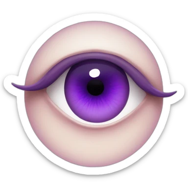 majestic godly violet iris eyeball serious intense symmetrical knowledgable sticker