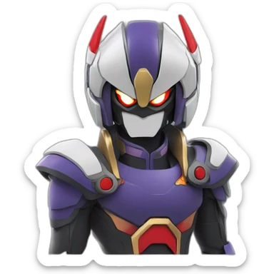 :  goldorak manga anime with developer themed character sticker