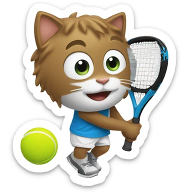 Un chat qui joue padel sticker