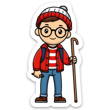 Where’s Waldo sticker