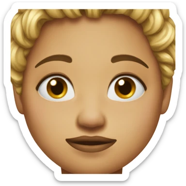 Regular emoji but with the scar on her right side of the front lobe and over an eyebrow sticker