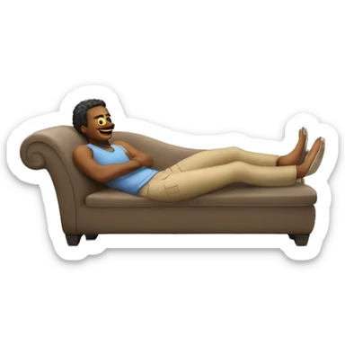 Relaxing on couch  sticker