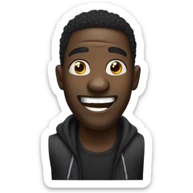 Blak guy laughi sticker
