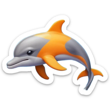 Dolphin swimming through underground tunnel sticker