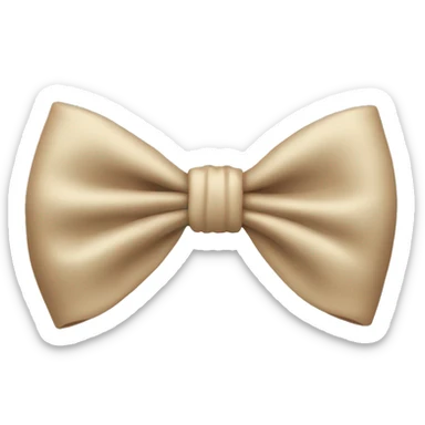 Beige bow sticker