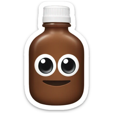 brown gel bottle sticker