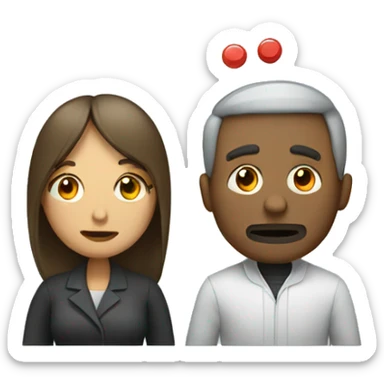 Man and woman take a pill together  sticker