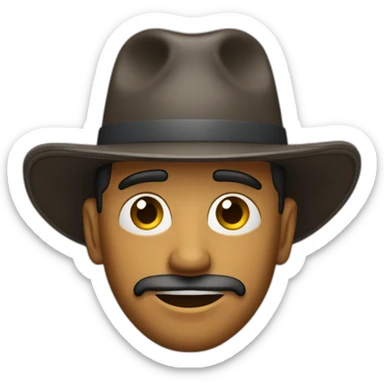 hombre con maletin y sombrero sticker