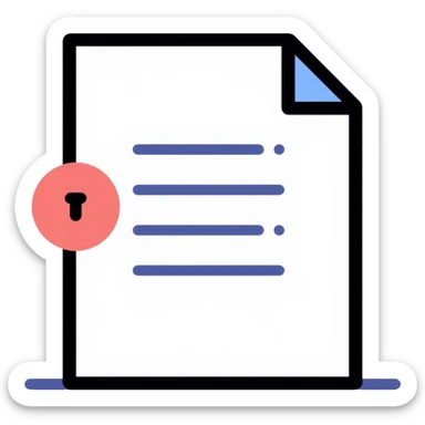 Document file icon with folded corner sticker