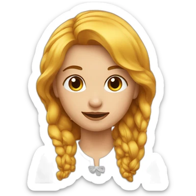 Meisje met taalgebruik sticker