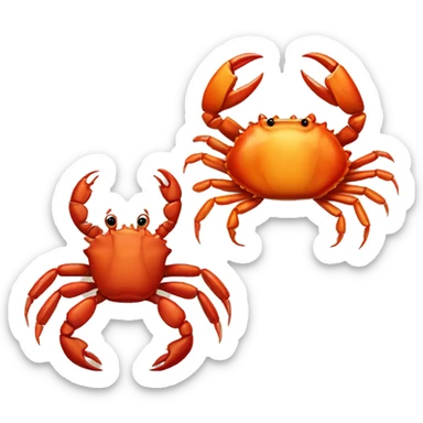 A crab and a scorpion sticker