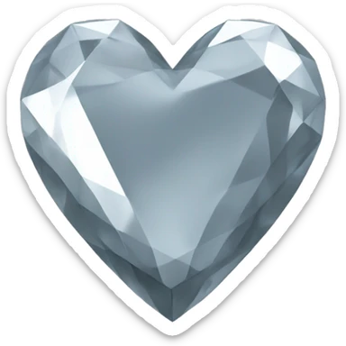 silver dimond heart  sticker