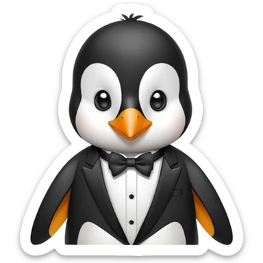 Penguin with a fit sticker