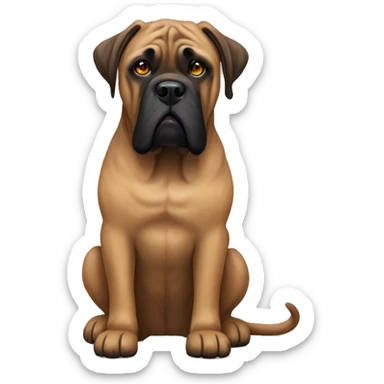 brindle colored bullmastiff sticker