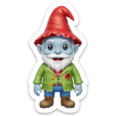   jeff koons inflatable puffy halloween zombie gnome sticker