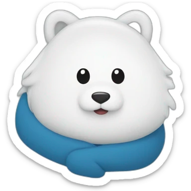 Ein blauer Kreis mit einem weißen Haken darin. sticker