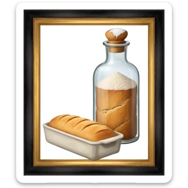  a one victorian bottle of salt and a loaf of bread sticker