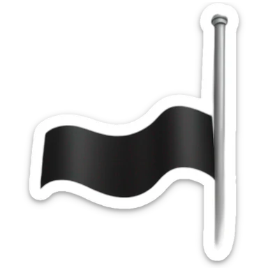 black white finish flag line sticker