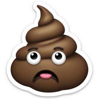 Funny looking poop sticker