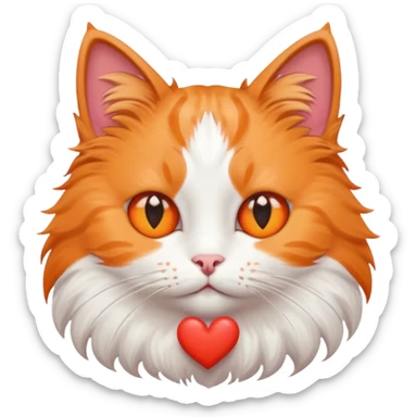 a cat in love with hearts in eyes  sticker