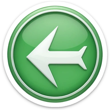 circulo verde con una flecha blanca dentro sticker