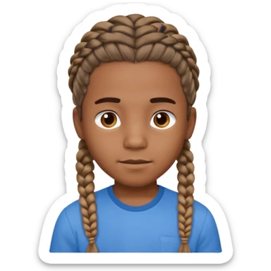 Un chico moreno con trenzas sticker