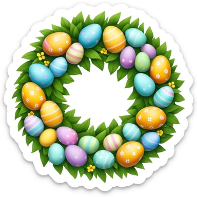 Easter wreath sticker