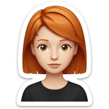 the emoji 💇🏻‍♀️ but ginger hair sticker