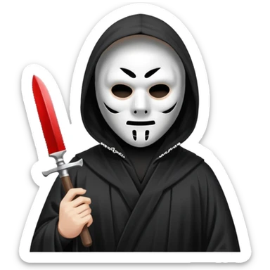 Create a ghostface scream sticker
