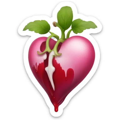 bleeding heart sticker