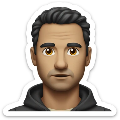 realistic portrait of a man sticker