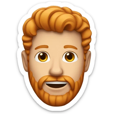 a ginger man with frekles sticker