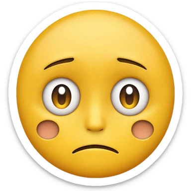Sober yellow emoji face sticker