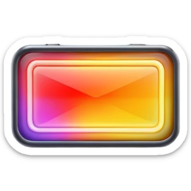 glowing led light, different glowing colors, one big rectangle sign sticker